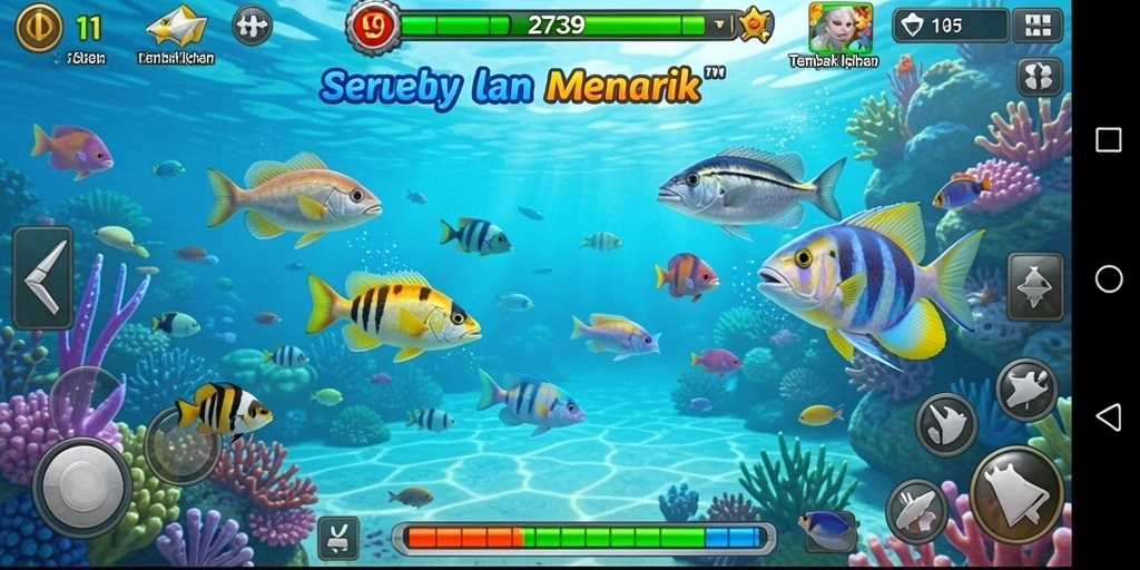 Tangkapan layar menampilkan gameplay seru Tembak Ikan 2739.