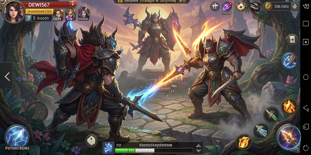 Screenshot gameplay DEWI567 menunjukkan pertempuran yang seru dan taktis.