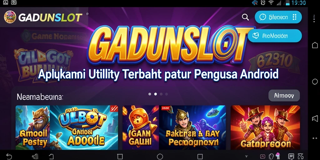 Tampilan antarmuka pengguna GADUNSLOT yang modern dan intuitif.