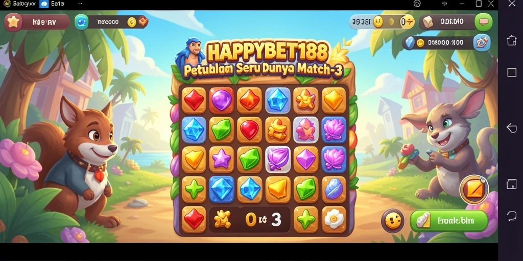Screenshot utama menampilkan aksi mencocokkan objek di HAPPYBET188.