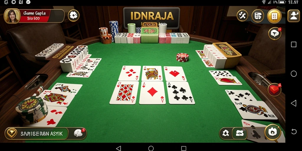 Tampilan gameplay seru dan interaktif dari IDNRAJA Game Gaple.