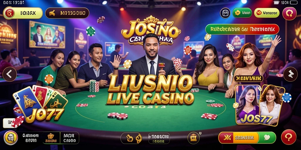 Tampilan gameplay Live Casino JOS77 yang menegangkan dan interaktif.