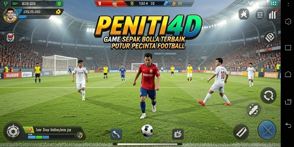 Tangkapan layar PENITI4D menampilkan aksi seru di lapangan sepak bola.
