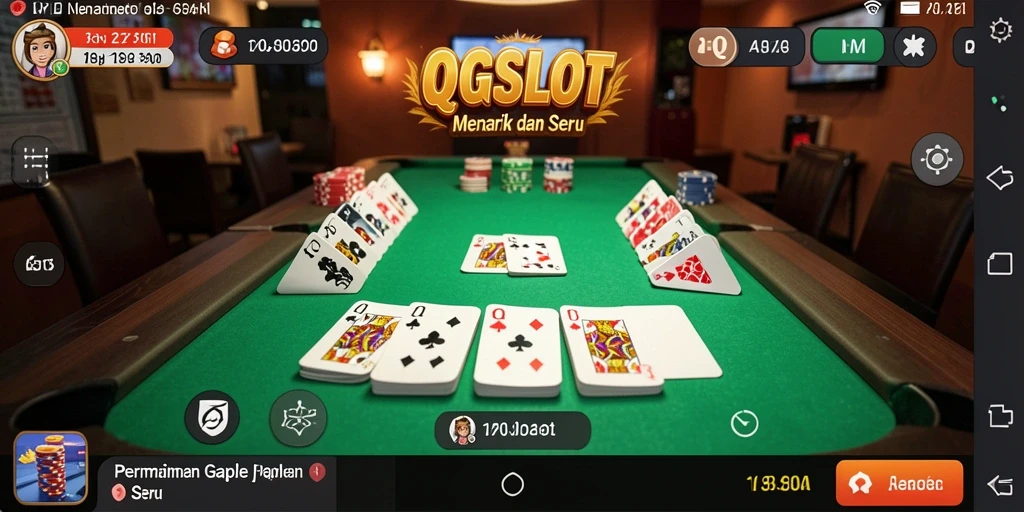 Screenshot gameplay QQSLOT yang menunjukkan momen seru bermain Gaple.