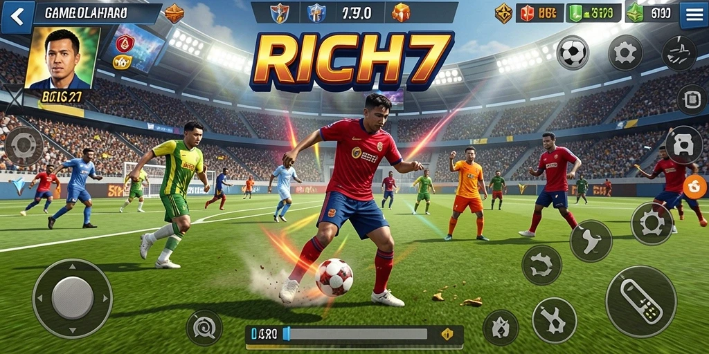 Tampilan gameplay menarik saat berkompetisi dalam olahraga.