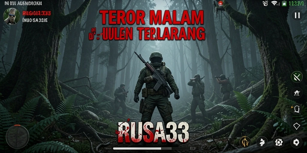 Tangkapan layar menampilkan gameplay menegangkan di hutan RUSA33.