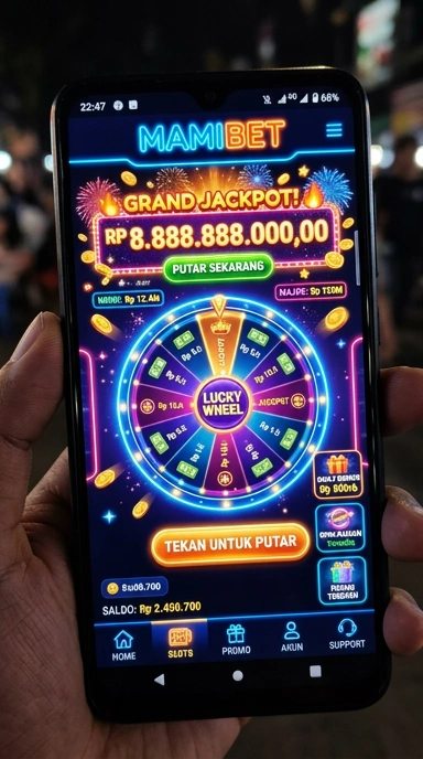 Tampilan antarmuka aplikasi mamibet yang sederhana.